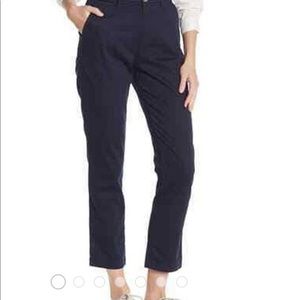 J.Crew Women's Slim Chino Cropped Leg Pants | Blue - Size 14